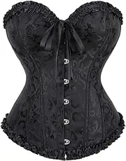 [Haorugut] Corset Top Ovebust Victorian Corset Lace up Plus Size Corsets and Bustiers for Women
