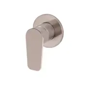 MEIR Round Brass Basin/Bath Paddle Mixer - Wall Mounted - Champagne