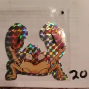 Vintage Pokemon Holographic Sticker Krabby New 2"