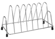 Stainless Steel Plate Rack For Home & Kitchen 6 Sections v097