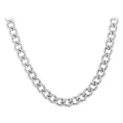 Men's Stainless Steel 7mm Curb Cuban Link Chain Necklace