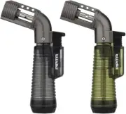 Torch Lighter 2 Pack Single Jet Flame Refillable Butane Gas Lighters Portable