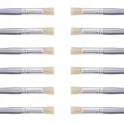 12x Jasart Hog Bristle Stencil Size 0 Art/Craft Paint/Colour Brush Short/Stubby