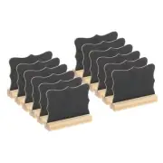 12Pcs Mini Tabletop Chalkboard Signs with Easel Stand (Irregular Shape, 3.9"x3")