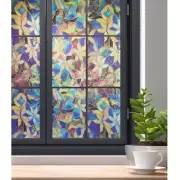 Stained Glass Window Film Privacy Static Glass Film Magnolia Covering Film