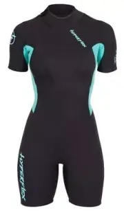 2.5mm Women's Hyperflex VYRL Shorty Springsuit - Back Zip Sealed