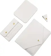 Tablet Sleeve 9.7-11Inch Compatible with iPad 10th,iPad Pro 9.7-11Inch,iPad Air 9.7-10.9Inch,Surface Go 10" with Small Pouch, Mouse Pad and Cord Organizer, Color White