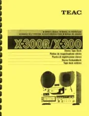 TEAC X-300R X-300 Reel-to-Reel Tape Deck OWNER'S MANUAL and SERVICE MANUAL