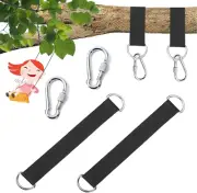 2 Pcs Adjustable Tree Swing Straps, Hanging Kit Straps with 2 Stainless Steel Ca