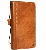 Genuine Leather case for Iphone 16E 14 13 15 16 Pro Max Wallet Book SE Plus Diy