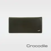 【Crocodile】鱷魚 真皮長夾／男用長夾／17卡片錢包 長夾 (咖啡-11072)