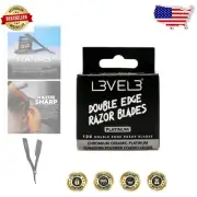 Durable Double Edge Razor Blades - Level 3 Platinum Blades for Precision Shaving