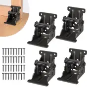 4 Pack Folding Brackets, Self-Lock Hinge with Screws for Folding Table Legs, ...
