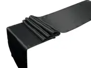 10 Table Runners Satin Wedding Event Runner Sash Cover Chair Black