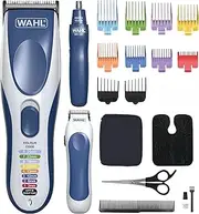 Wahl Color Pro Combo 3-in-1 Hair Trimmer for Men, Family Hair Cutting Set, Head Shaver, Men's Hair Trimmer with Beard Trimmer, Nose Trimmer, Personal Trimmers, Grooming Kit, Blue/white