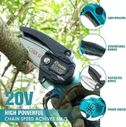 Mini Chainsaw , Cordless, 1 Battery Powered, Handheld, Rechargeable Saw