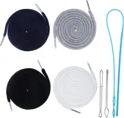 4 Pcs Drawstring Cords with Easy Threaders - Hoodie & Jacket String , Drawstring