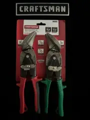 NOS Sears Craftsman 2pc Aviation Snips Set Offset 10280 Molybdenum Alloy Steel