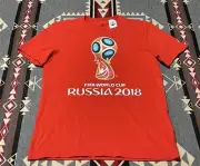 ADIDAS Mens 2018 FIFA World Cup Russia Red Short Sleeve T-Shirt Men's S NWT T25