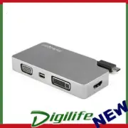 Startech.Com Usb-C Multiport Video Adapter - 4-In-1 Aluminum - 4K 60Hz - Space