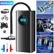 8000mAh Portable LCD Car Tyre Inflator 12V Air Compressor Cordless Electric Pump