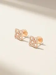 [De Beers] De Beers - Enchanted Lotus 18-karat Rose Gold Diamond Earrings - One size One size Gold