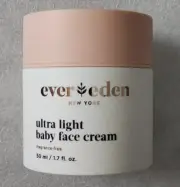 Evereden Ultra Light Baby Face Cream 1.7 Oz | Clean and Natural Baby Care