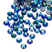 2880 Pcs Hotfix Rhinestones Flatback Crystal Glass Gems SS6 2mm,Navy Blue Color
