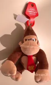 Universal Studios Epic Universe Super Nintendo World Donkey Kong Keychain Plush