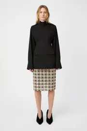 Plaza Belted Shirt in Black - CAMILLA AND MARC® C&M