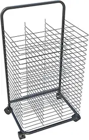 Art Drying Rack Paint Drying Rack 20 Shelves Metal Art Work Storage Display Mobile Rack Art Drying Rack with Wheels for Classroom or Home Use