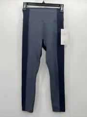 Women's Athleta Transcend Color Block 7/8 Tight Leggings Blue Leggings Size SP