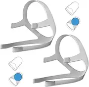 2Packs Replacement Headgear for Airfit F30(S&M), 2Packs Airfit F30 Headgear with Stronger Elasticity, Include 2PCS Headstrap &4PCS Clips, Great-Value Supplies by AirSmart