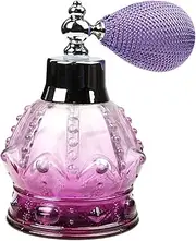 100ml Perfume Bottle Refillable Glass with Short Atomizer Spray Gift Purple