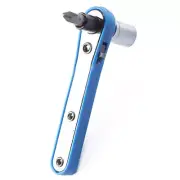 3 In 1 Screwdriver Set Blue 1/4 Ratchet Wrench With- Bit Socket Screwdriver Set