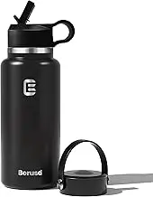 Berusd Insulated Water Bottle, Leak Proof, Vacuum Insulated Stainless Steel Sports Water Bottle, Double Walled, Travel Cup Thermo Mug Drink Flasks, Metal Canteen
