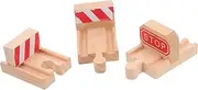 Wooden Track Accessory Set 3pcs Track Pieces Realistic Train Track for Boys and Girls Play