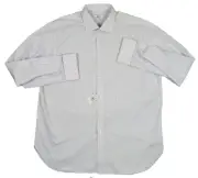 NEW Brioni Fine Cotton Dress Shirt! 17 1/2 Long Pink Blue White French Cuff