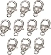 SEWACC DIY Jewelry Making Essential 10pcs Alloy Lobster Clasps for Necklace Bracelet Keychain