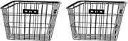 Binxind 2X Rear Bike Basket Waterproof Large Capacity Metal Wire Bicycle Basket for Most Rear Bike Racks