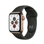 Apple Watch Series 5 (LTE) 44mm Gold S Steel Black Band - Excellent(Refurbished)