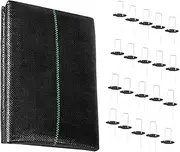 Perfk Weeds Barrier Landscape Fabric Woven Weeds Control Cloth Mat Premium Ground Cover, for Outdoor Garden Yard Agriculture, 1mx10m