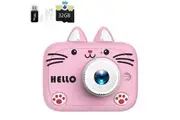 X900A Kids Camera 2.0in Dual Camera Kids Digital Camera with 32GB Card for 3-12 Year Old Girl Boy Christmas Gift-Pink