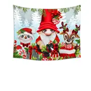 Christmas Gnome Snowman and Reindeer Tapestry