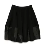 [COMME des GARCONS BLACK] Polyester Thick Patchwork Skirt