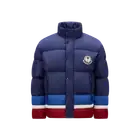Moncler x Palm Angels Denneny Short Down Jacket Blue Burgundy White - 22FW