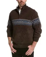 Point Zero Chenille 1/4-Zip Mock Neck Sweater