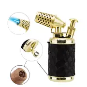 Lubinski Windproof Metal Cigar Lighter Punch 1 Jet Flame Torch Butane Gift Box