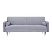 Livia 3 Seater Sofa Bed Fabric Uplholstered Lounge Couch - Gey