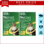 NexGard Spectra Spot On For Cats 2.5 to 7.5 Kg Yellow 12 Doses